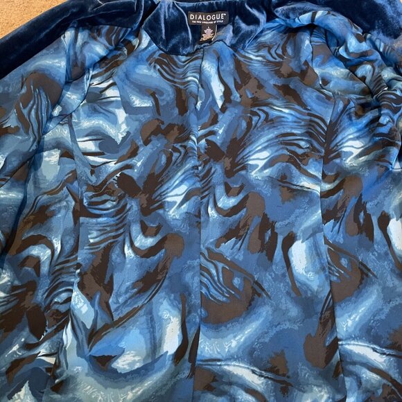 Dialogue Blue Velvet Blazer - Picture 10 of 14